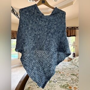 Hand Knit Merino Wool Poncho